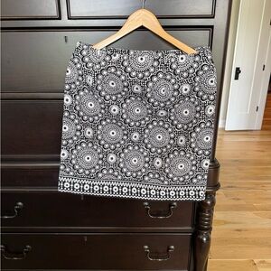 Talbots Black and White Mini Pencil Skirt